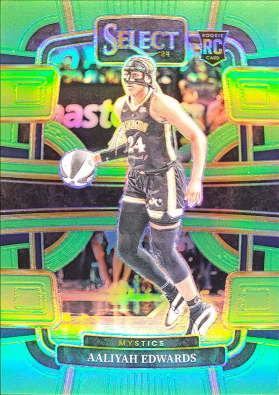 Aaliyah Edwards 2024 Select WNBA #36 Base Neon Green /75 Rookie RAW