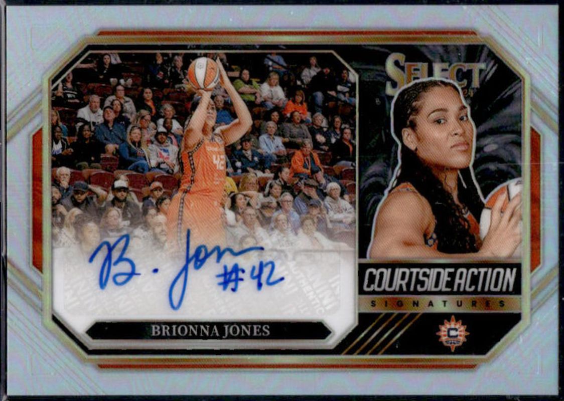 Brionna Jones 2024 Select WNBA #CSA-BJ Courtside Action Signatures Silver RAW