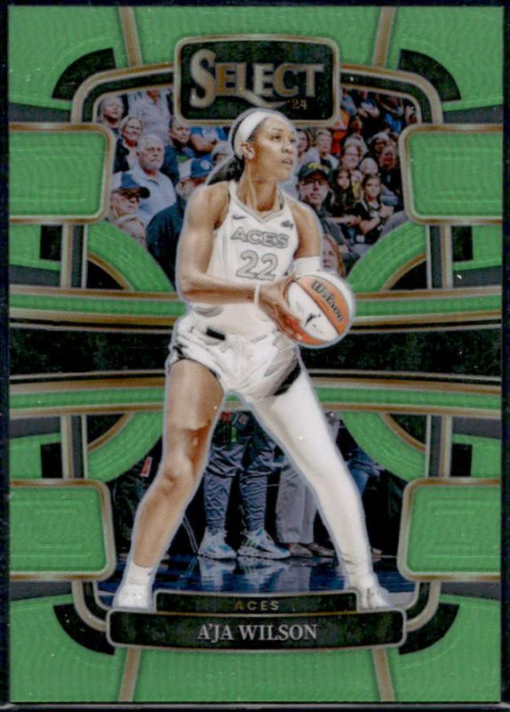 A'ja Wilson 2024 Select WNBA #86 Base Neon Green /75 RAW