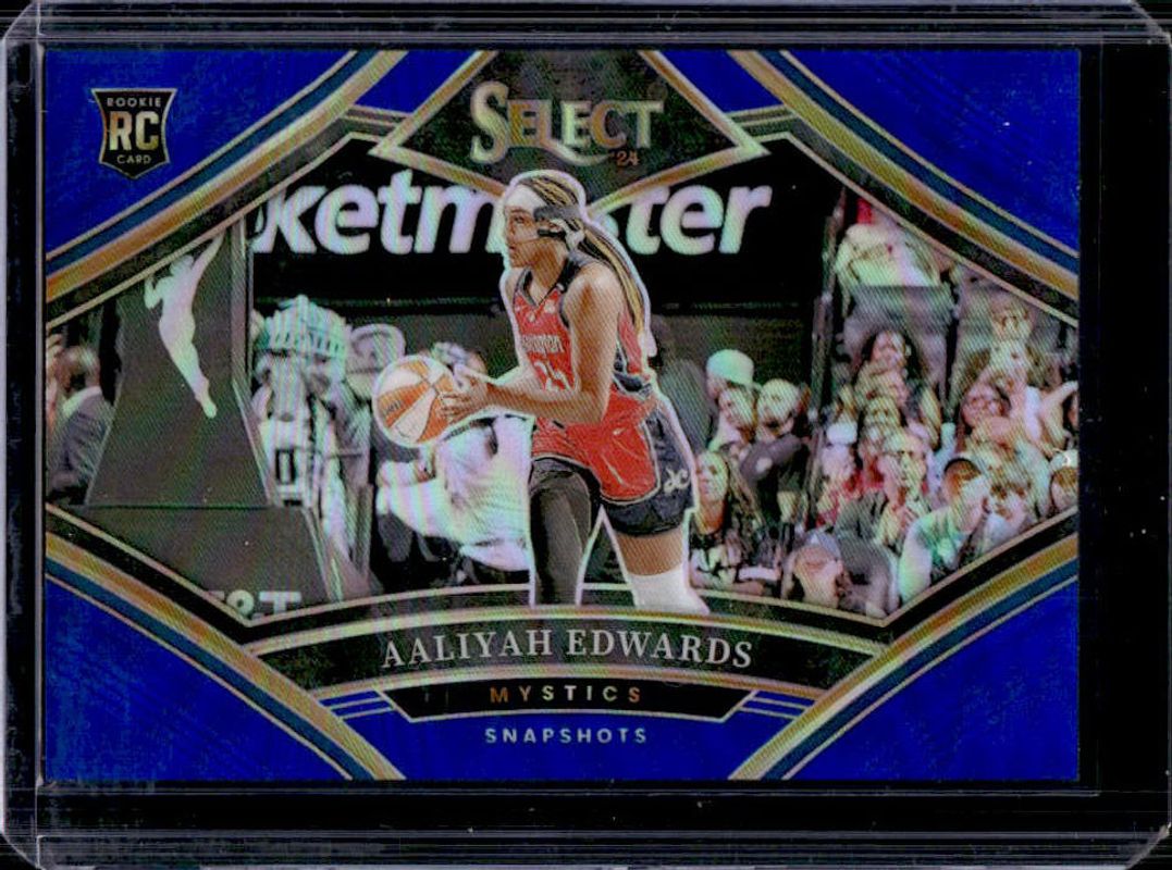 Aaliyah Edwards 2024 Select WNBA #7 Snapshots Blue /49 Rookie RAW