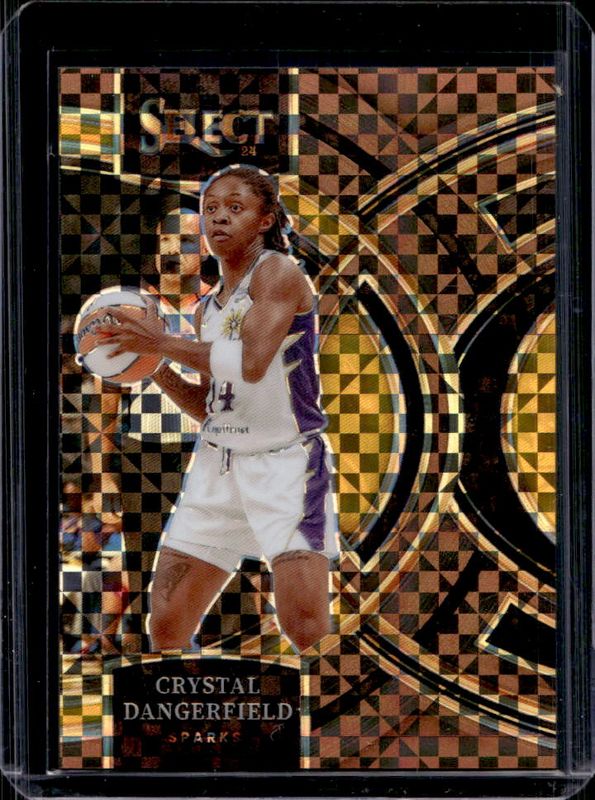 Crystal Dangerfield 2024 Select WNBA #131 Base Bronze Checker /49 RAW