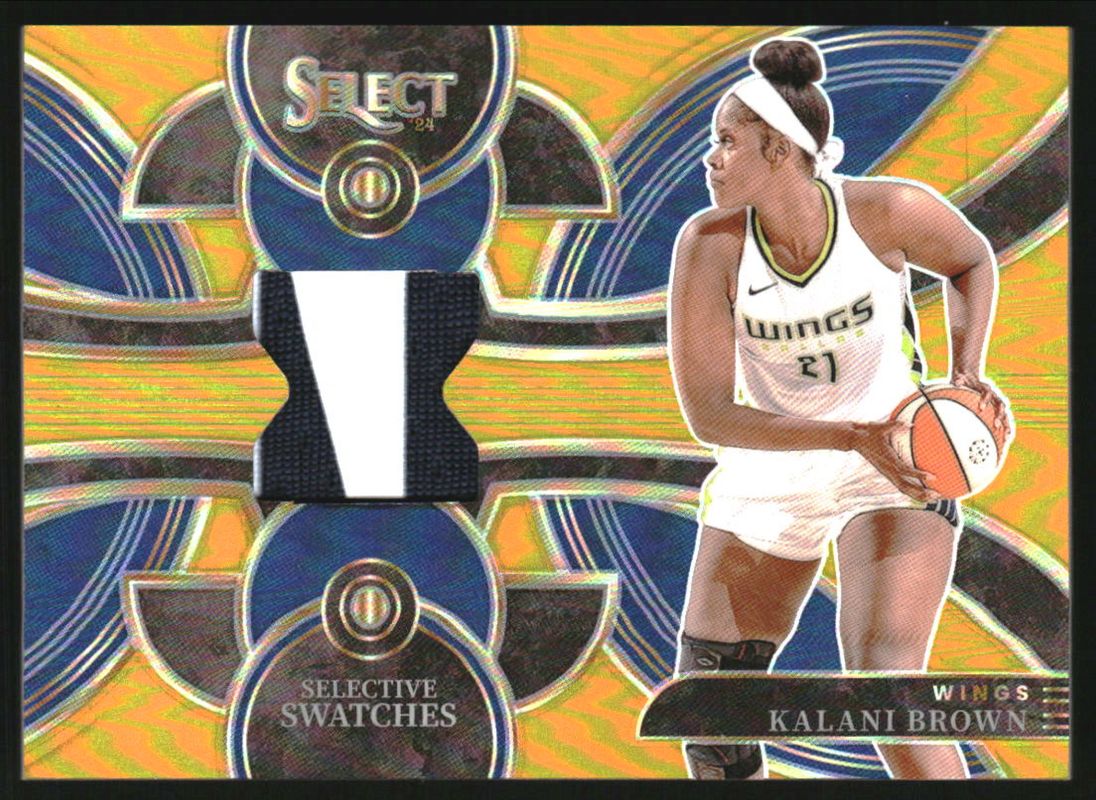 Kalani Brown 2024 Select WNBA #SW-KB Selective Swatches Gold /10 RAW