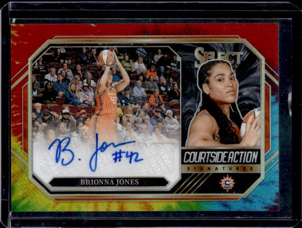 Brionna Jones 2024 Select WNBA #CSA-BJ Courtside Action Signatures Tie-Dye /25 RAW