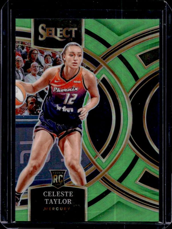 Celeste Taylor 2024 Select WNBA #128 Base Neon Green /75 Rookie RAW