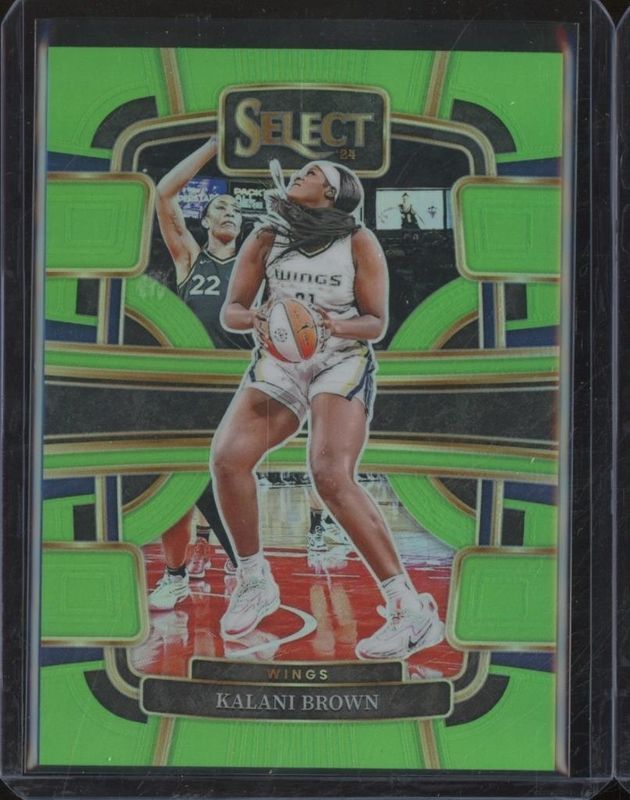 Kalani Brown 2024 Select WNBA #10 Base Neon Green /75 RAW