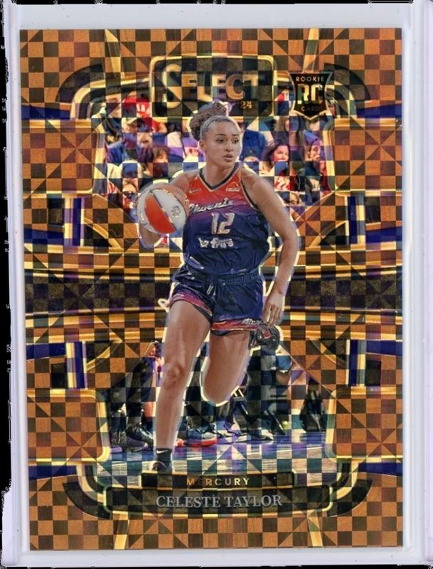 Celeste Taylor 2024 Select WNBA #16 Base Bronze Checker /49 Rookie RAW
