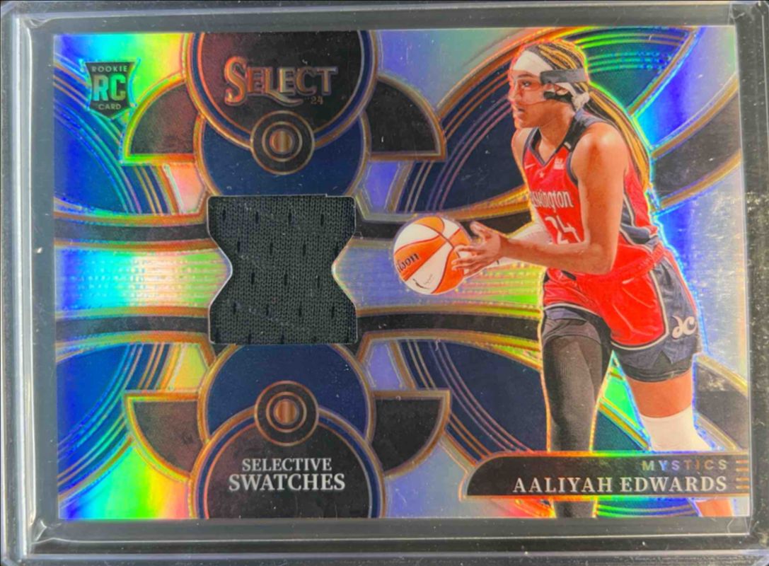 Aaliyah Edwards 2024 Select WNBA #SW-AE Selective Swatches Rookie RAW