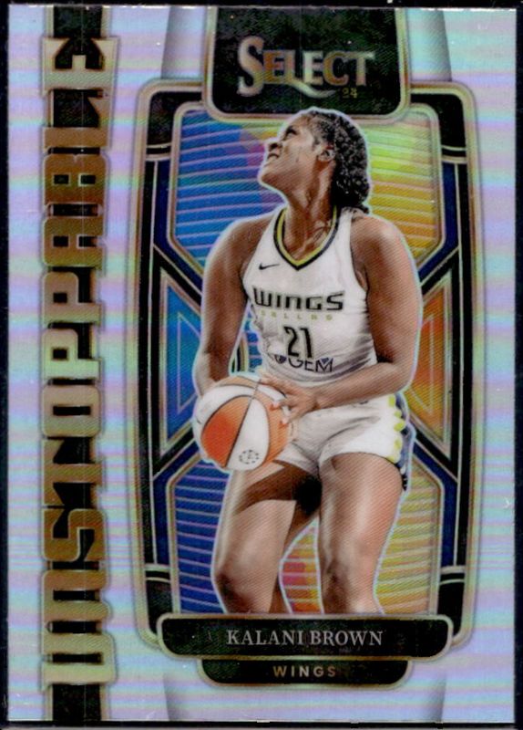 Kalani Brown 2024 Select WNBA #4 Unstoppable Silver RAW
