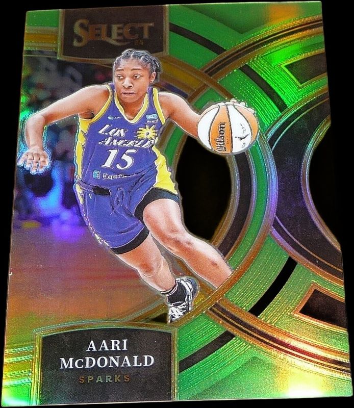 Aari McDonald 2024 Select WNBA #122 Base Neon Green /75 RAW