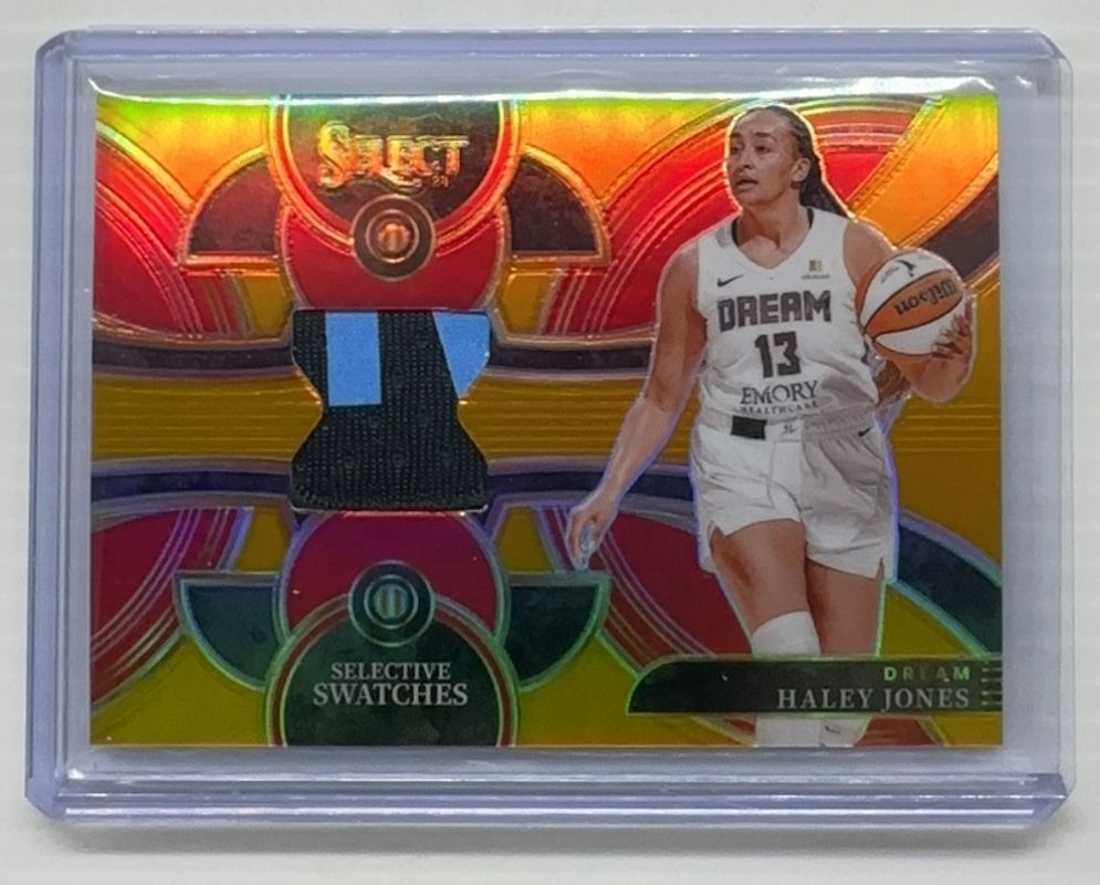 Haley Jones 2024 Select WNBA #SW-HJ Selective Swatches Gold /10 Rookie RAW