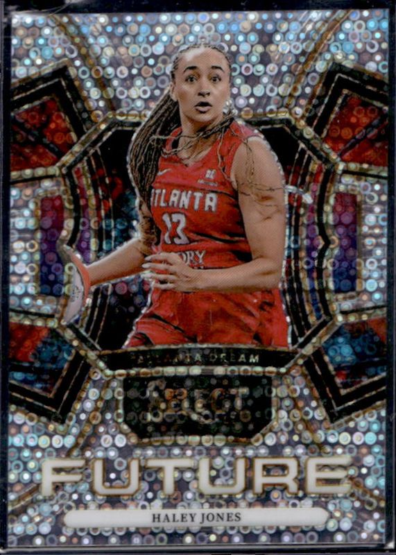 Haley Jones 2024 Select WNBA #20 Select Future White Disco /75 Rookie RAW