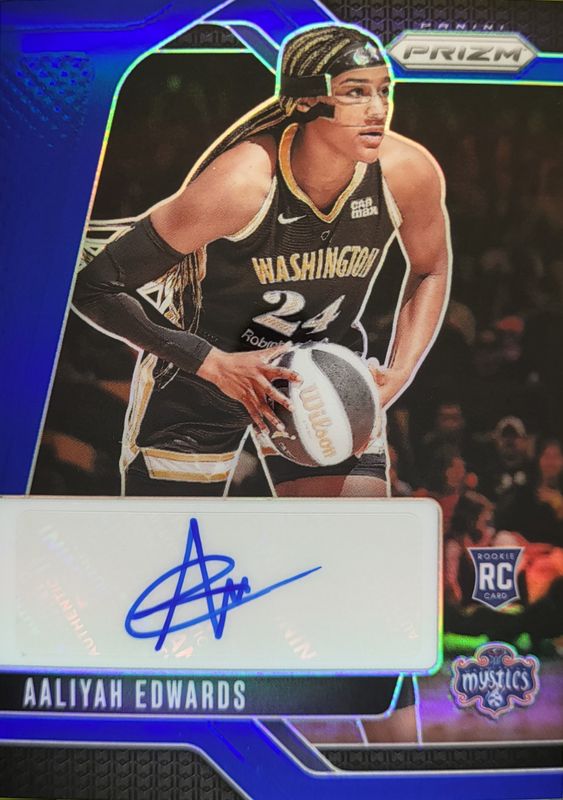Aaliyah Edwards 2024 Select WNBA #SG-AE Signatures White Ice /25 Rookie RAW