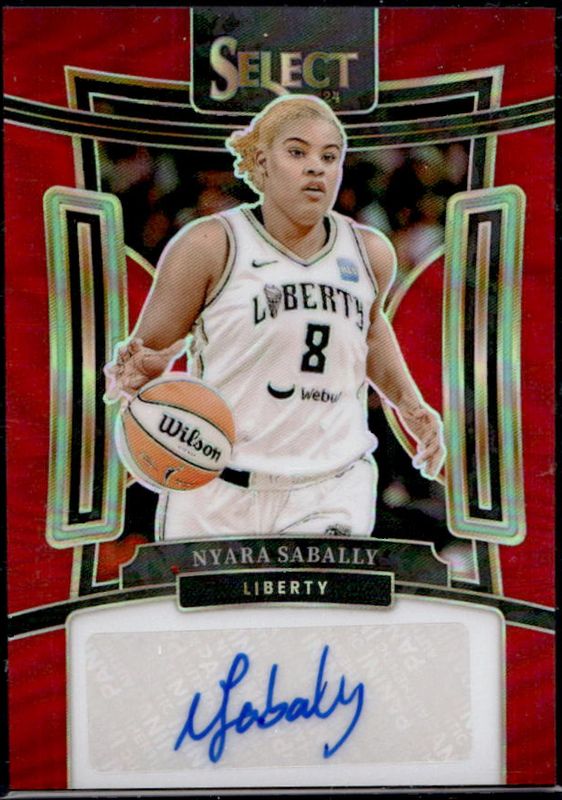 Nyara Sabally 2024 Select WNBA #SG-NS Signatures Red /99 Rookie RAW