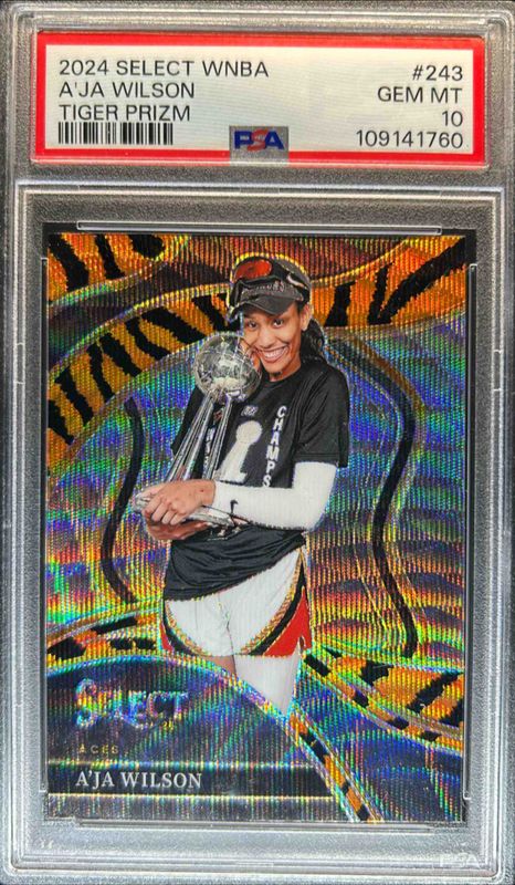A'ja Wilson 2024 Select WNBA #243 Base Tiger RAW