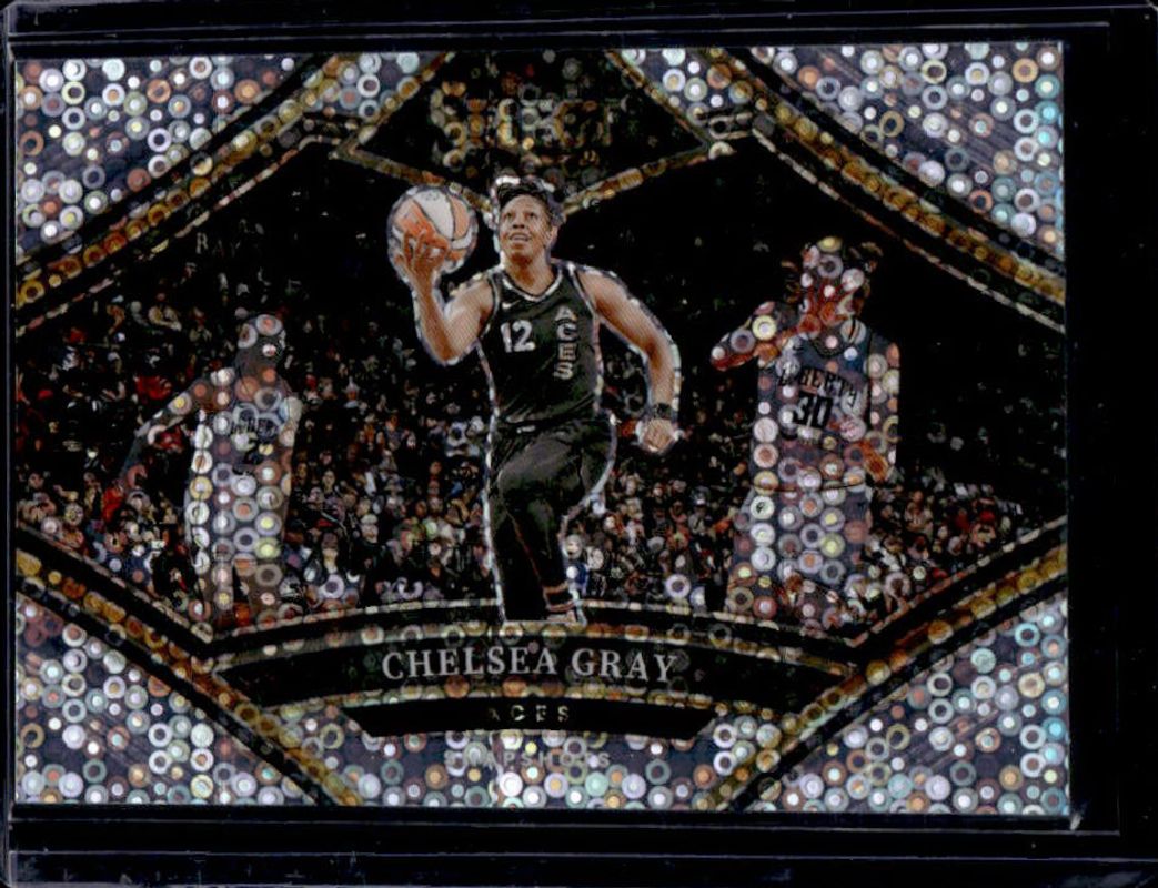 Chelsea Gray 2024 Select WNBA #18 Snapshots White Disco /75 RAW