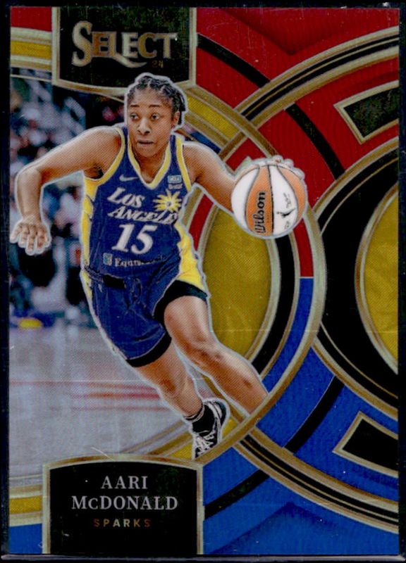 Aari McDonald 2024 Select WNBA #122 Base Red & Blue /399 RAW