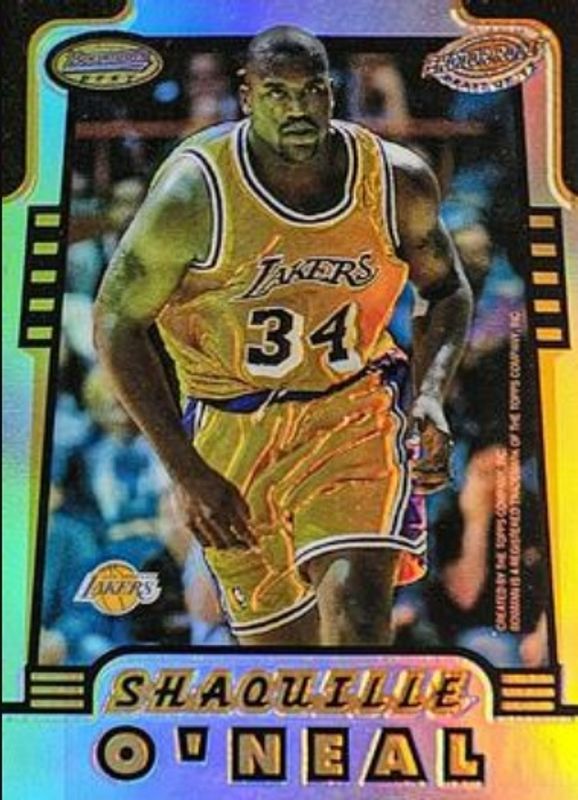 Shaquille O'Neal / Alonzo Mourning 1996 Bowman's Best #HR7 Honor Roll - Refractor RAW