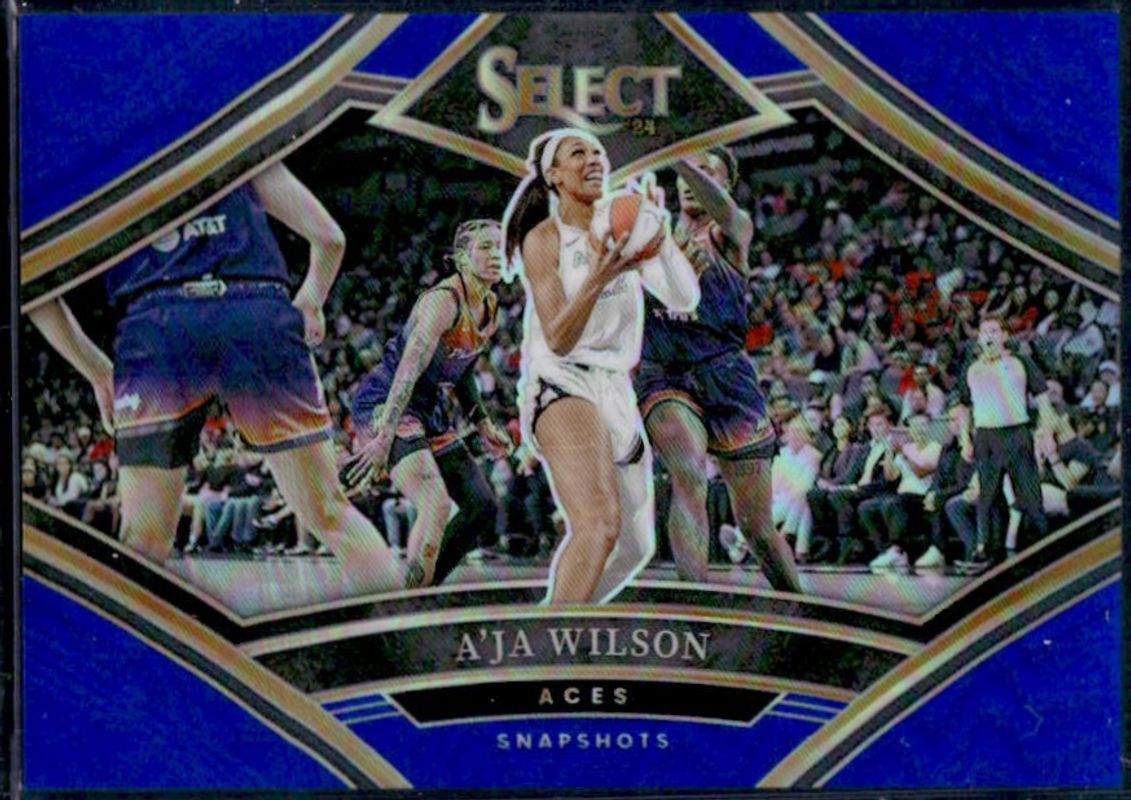 A'ja Wilson 2024 Select WNBA #9 Snapshots Blue /49 RAW