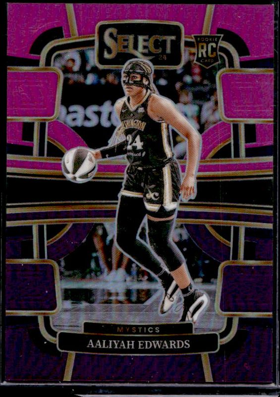 Aaliyah Edwards 2024 Select WNBA #36 Base Pink & Purple /99 Rookie RAW