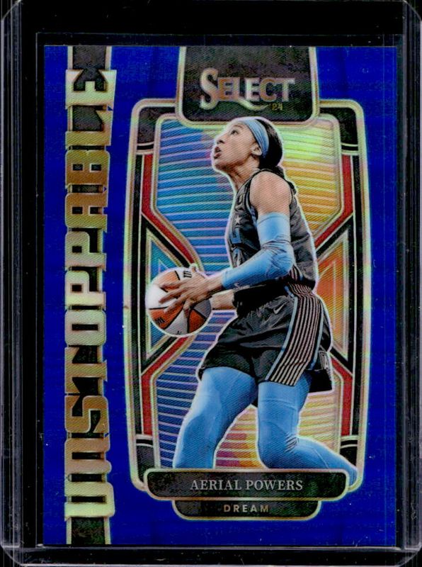 Aerial Powers 2024 Select WNBA #18 Unstoppable Blue /49 RAW