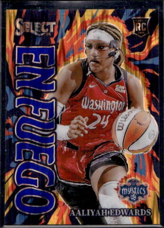 Aaliyah Edwards 2024 Select WNBA #1 En Fuego Blue Flash /99 Rookie RAW