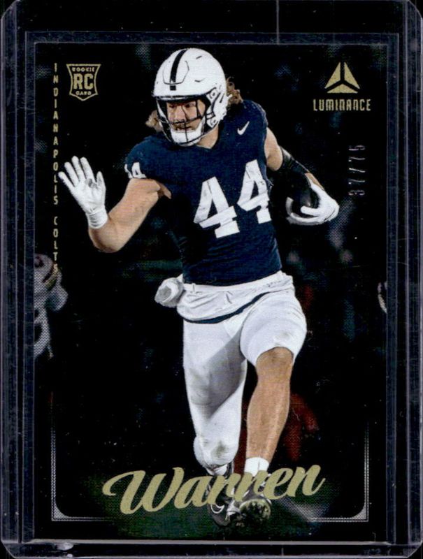Tyler Warren 2025 Luminance #138 Black /75 Rookie RAW