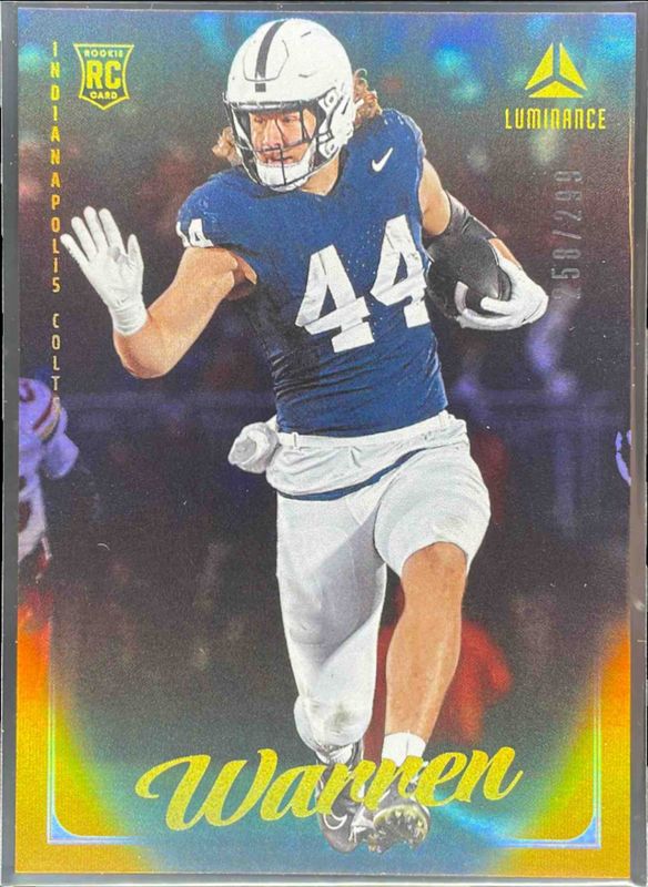 Tyler Warren 2025 Luminance #138 Gold /299 Rookie RAW