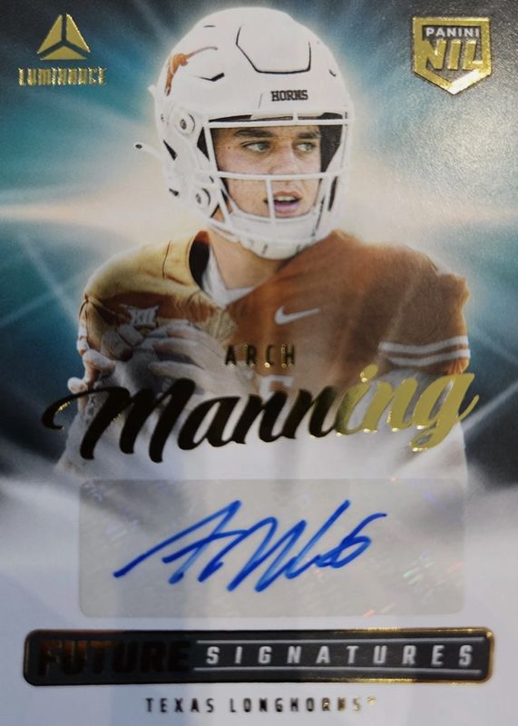 Arch Manning 2025 Luminance #NIL-AMG Future Signatures NIL RAW