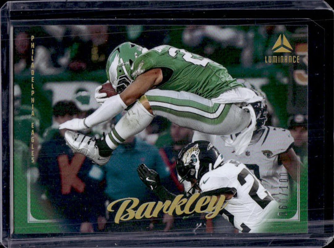 Saquon Barkley 2025 Luminance #81 Green /100 RAW