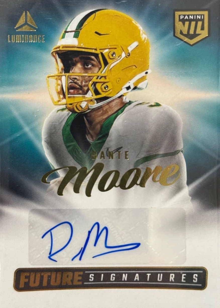 Dante Moore 2025 Luminance #NIL-DME Future Signatures NIL Price Guide ...