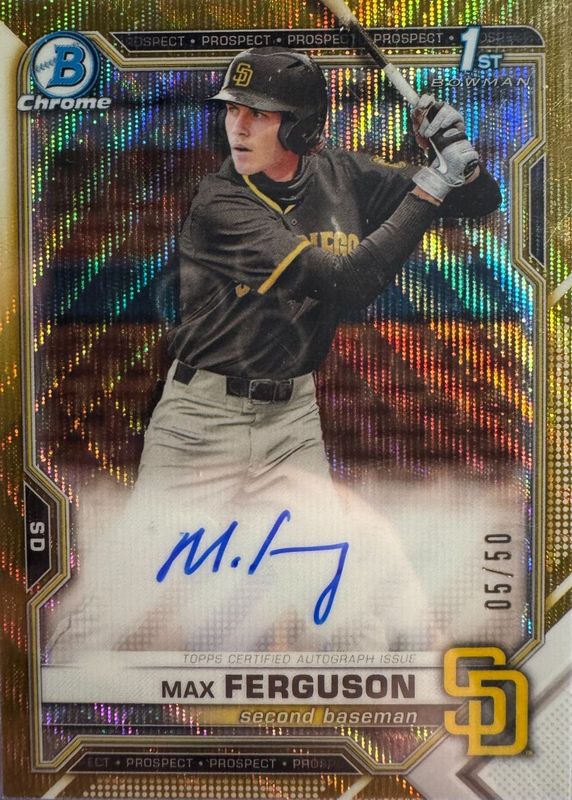 2021 Bowman Draft #CDA-MF Chrome DP Auto - Gold Wave Refractor /50 (1st)