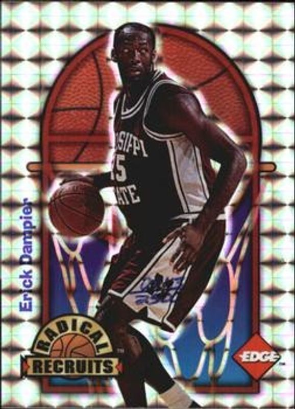 Erick Dampier 1996 Collector's Edge #5 Radical Recruits Holofoil /2500 Rookie RAW