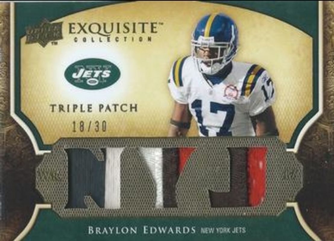 2009 Upper Deck Exquisite Collection #3P-BE Single Player Triple Patch /30
