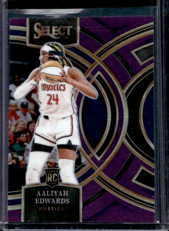 Aaliyah Edwards 2024 Select WNBA #130 Base Purple /149 Rookie RAW
