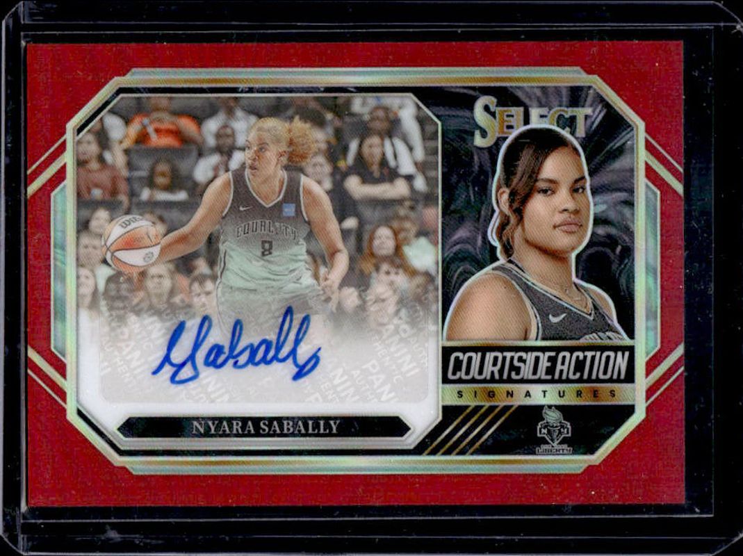 Nyara Sabally 2024 Select WNBA #CSA-NS Courtside Action Signatures Red /99 Rookie RAW