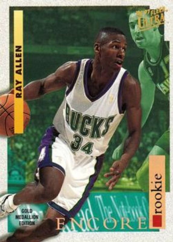 Ray Allen 1996 Fleer Ultra #G-265 Gold Medallion Rookie RAW