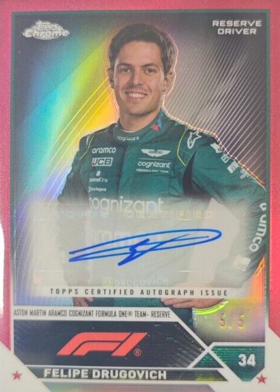 2023 Topps Chrome Formula 1 #CAC-FD Autographs - Red Refractor /5