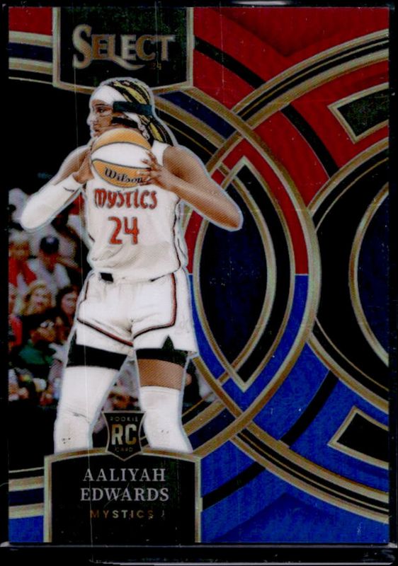 Aaliyah Edwards 2024 Select WNBA #130 Base Red & Blue /399 Rookie RAW
