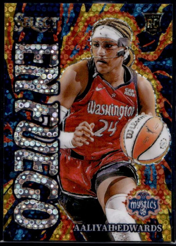 Aaliyah Edwards 2024 Select WNBA #7 Snapshots White Disco /75 Rookie RAW