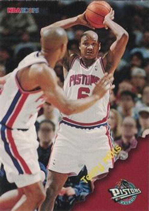 Terry Mills 1996 Hoops Schaefer Bread Detroit Pistons #49 Base RAW