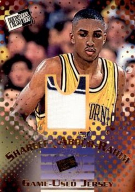 Shareef Abdur-Rahim 1996 Press Pass Flagship #J-4 Game Used Jerseys Rookie RAW
