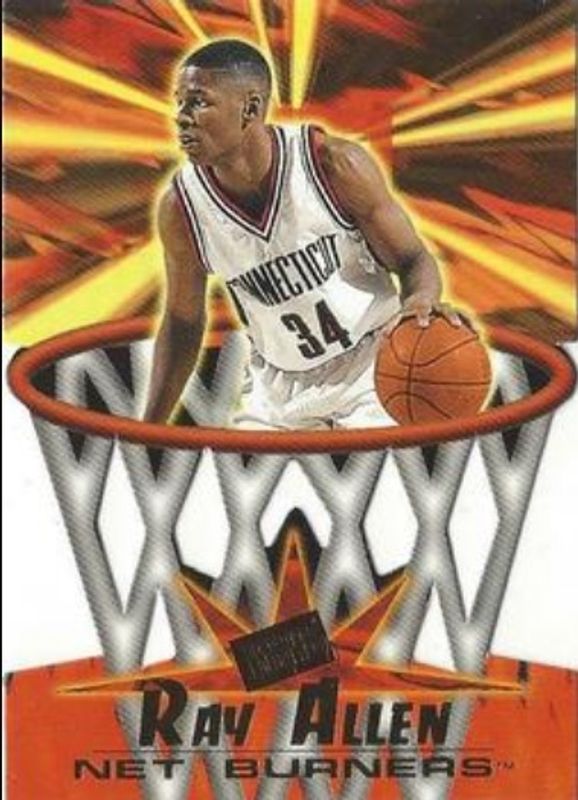 Ray Allen 1996 Press Pass Flagship #NB-39 Net Burners Rookie RAW