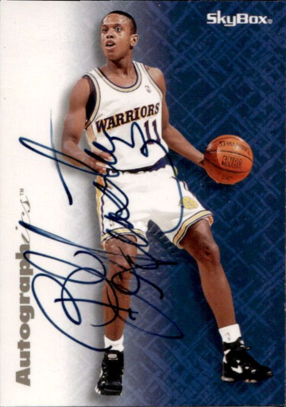 BJ Armstrong 1996 SkyBox Premium Autographics Blue Ink RAW