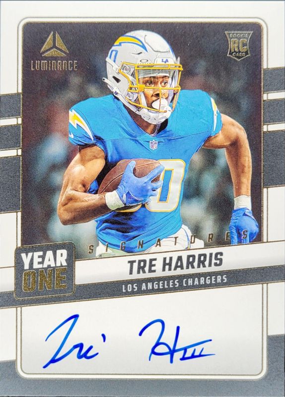 Tre Harris 2025 Luminance #YOS-THS Year One Signatures RPS - Red Rookie RAW