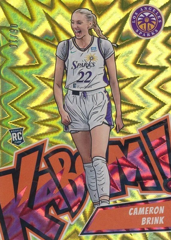 Cameron Brink 2024 Rookie Royalty WNBA #2 Kaboom! - Gold /10 RAW