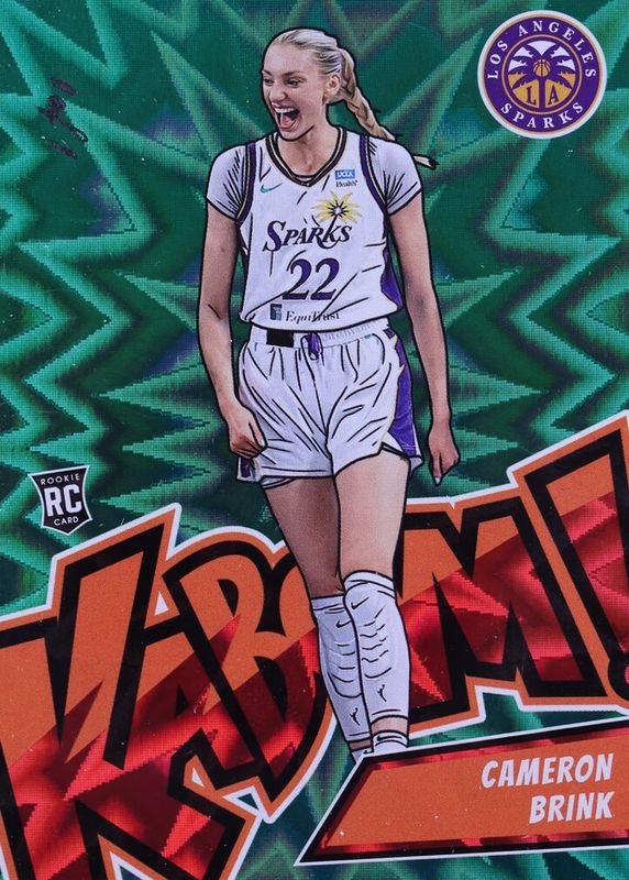 Cameron Brink 2024 Rookie Royalty WNBA #2 Kaboom! - Green /1 RAW