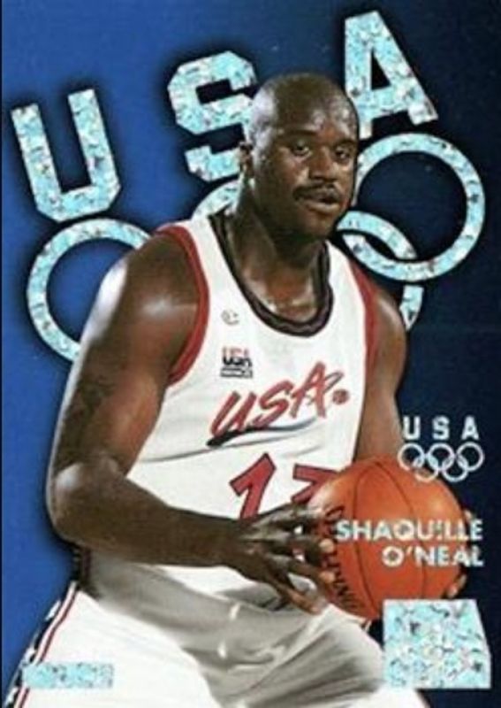 Shaquille O'Neal / Victor Wembanyama 1996 Skybox USA #S7 Silver Sparkle RAW
