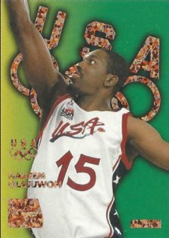 Hakeem Olajuwon 1996 Skybox USA #B6 Bronze Sparkle RAW