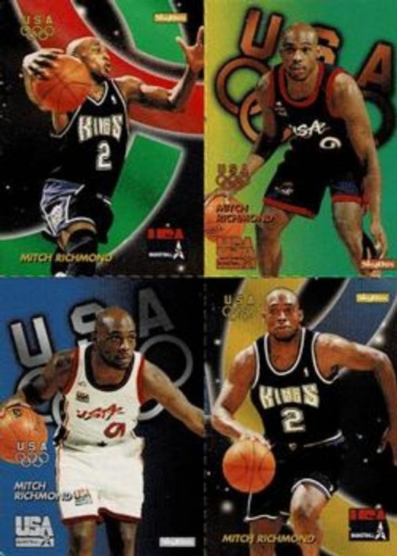 Mitch Richmond 1996 Skybox USA #Q17 Quads RAW