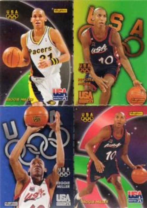 Reggie Miller 1996 Skybox USA #Q4 Quads RAW